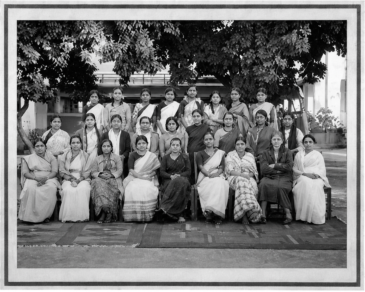Historic group photograph of Ranchi Women's College teachers